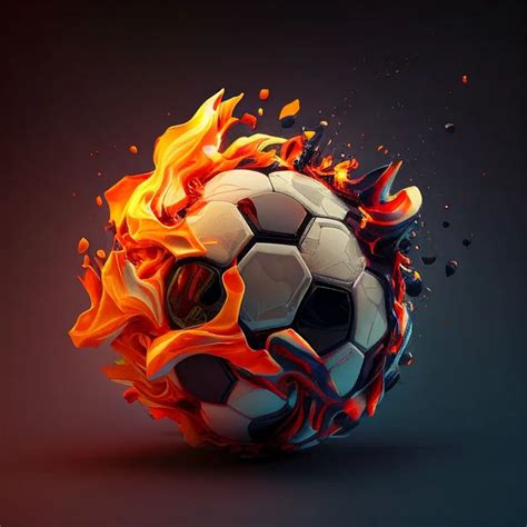 Free Football Soccer Ball On Fire Soccer Ball Free Football