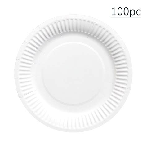 100pc Disposable Dining Plate 9 Inch Disposable Party Paper Plate