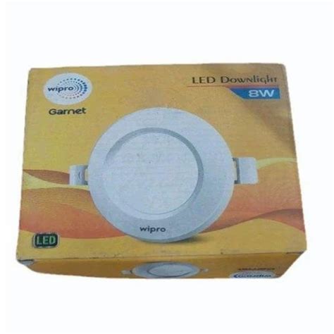 Round Wipro Garnet LED Downlight 6000K Warm White At 250 Piece In