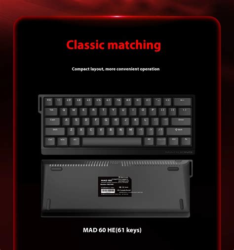Madcatz Mad He Wired Magnetic Keyboard Hot Swappable Rgb Gasket Custom Gaming Keyboard