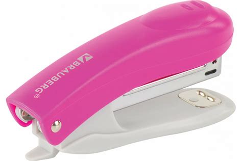 Степлер №10 BRAUBERG Original, до 12л, с антистеплером, розовый, 227767 ...