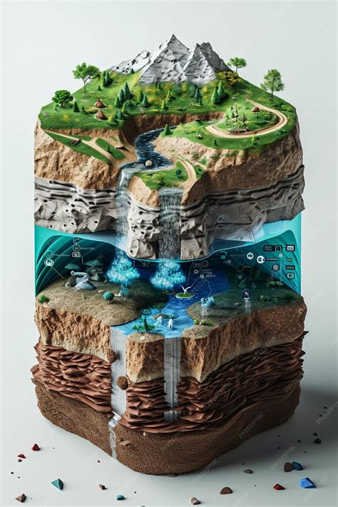 Premium Photo 3d Infographic Showing Global Water Scarcity Statistics