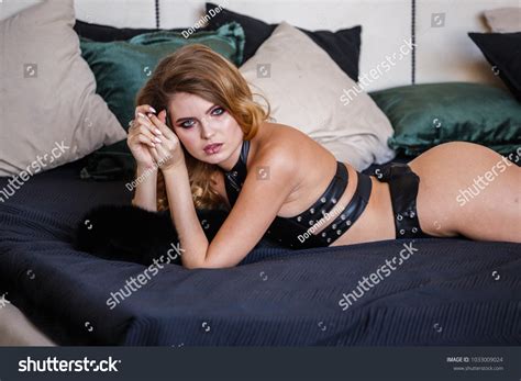 Lovely Girl Sexy Blonde Lingerie Posing Stock Photo 1033009024 Shutterstock