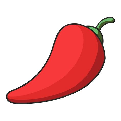 Premium Vector Red Hot Natural Chili Pepper Icon Cartoon Illustration Of Red Hot Natural Chili