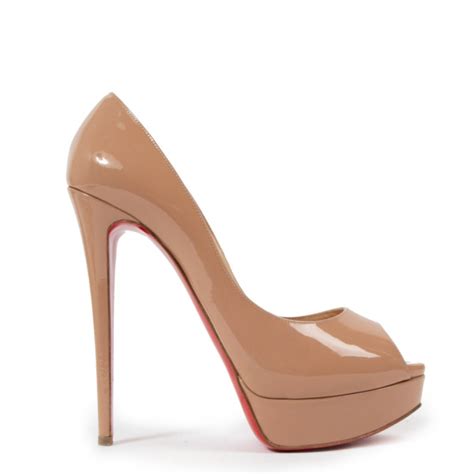 Christian Louboutin Nude Lady Peep Platform Pumps Labellov Buy And Sell Authentic Luxury