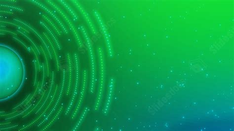 Green Geometric Neon Business Light Effect Creative Powerpoint