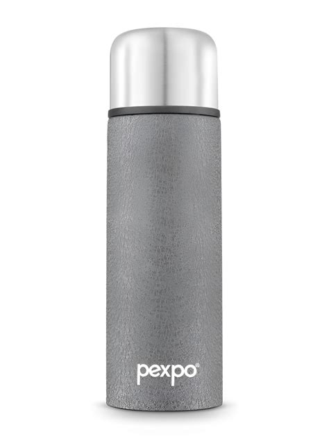 Buy Pexpo Flippro Grey Double Wall Thermosteel Hot And Cold Flask Insulated Water Bottle Ml
