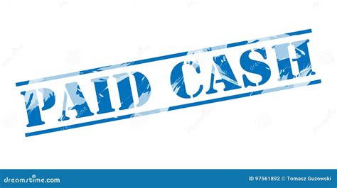Paid Cash Rubber Stamp Royalty Free Stock Photography Cartoondealer