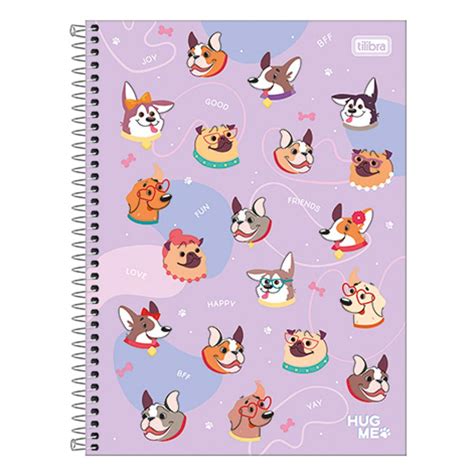 Cuaderno Con Espiral Tilibra 314137 Tapa Dura 160H Hug Me 10 Mat Ray