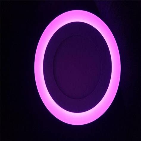 12 4 Watt Double Color Round Surface LED Panel Light Side 3D Effect