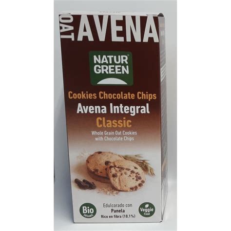 Galletas Cookies De Avena Integral Choco Chips Classic Eco Gr De