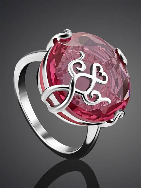 Кольца :: Кольца из серебра :: Кристалл :: Серебряное кольцо с ярким ...