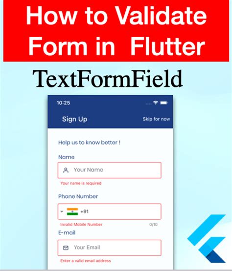 How To Validate Form TextField Values Flutter Form Validation Doripot