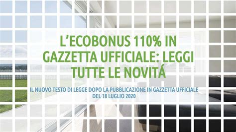 Il Decreto Rilancio è in gazzetta ufficiale le novità sullEcobonus al