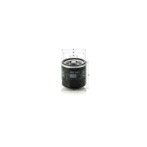 Oljefilter MANN-FILTER MW 64/1 - Eurodel.no