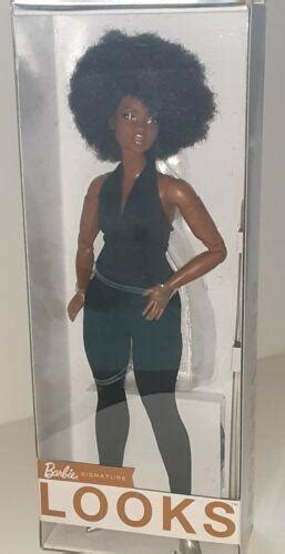 Mattel Barbie Signature Looks Curvy Brunette Posable Doll Elle
