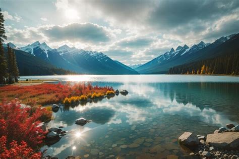 Premium Ai Image Lake In Canada