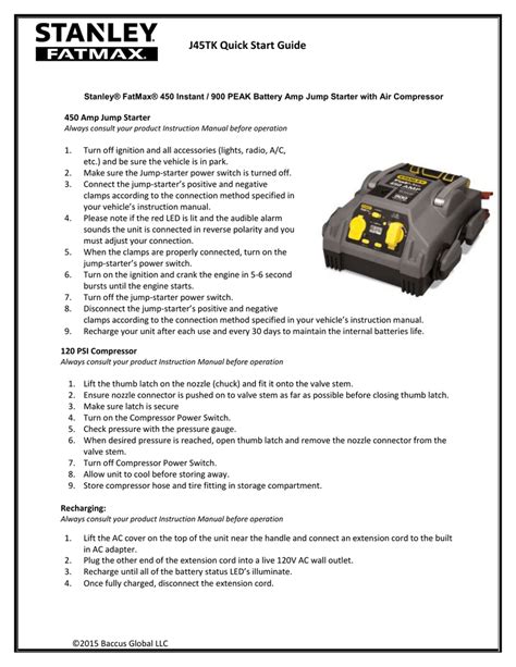 Stanley Jumpit 1000 Manual