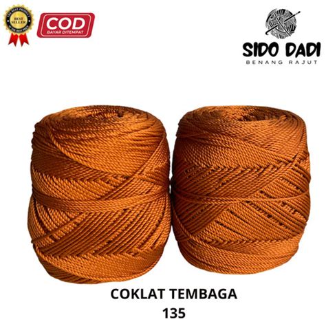 Jual SIDO DADI Benang Rajut Poly Kilap COKELAT TEMBAGA C Tembaga