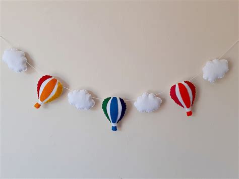 Hot Air Balloon Garland Nursery Decor Adventure Wall Hanging Hot