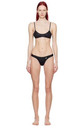 Black Scoop Neck Bikini By The Attico On Sale