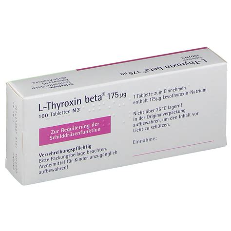 L-Thyroxin beta® 175 µg 100 St mit dem E-Rezept kaufen - Shop Apotheke