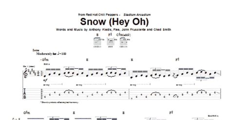 Snow (Hey Oh) (Guitar Tab) - Print Sheet Music Now