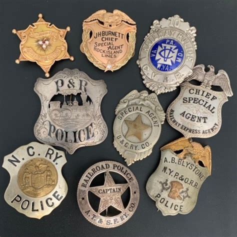 Railroad Police Badges