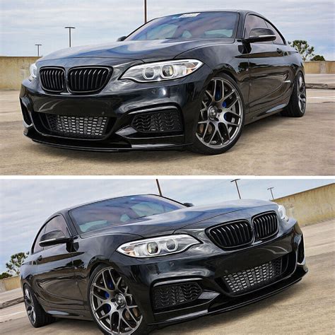 Gloss Black Front Splitter For Bmw Series F F M Sport Bumper Lip