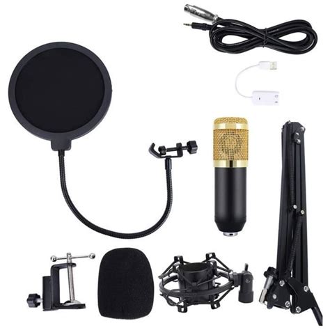 Microphone Microphone à condensateur professionnel bm 800 3 5mm pour