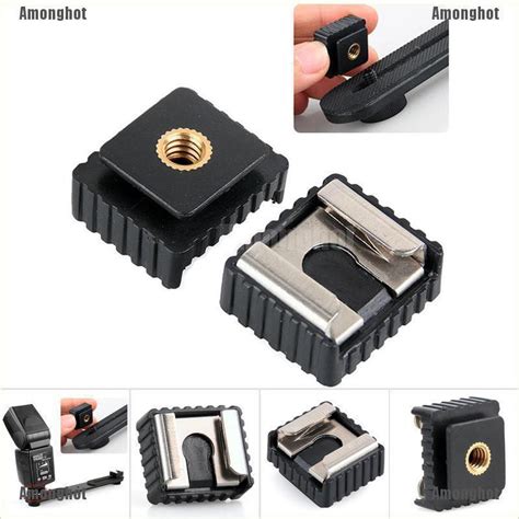 Amonghot Flash Cold Hot Shoe Bracket Mount Adapter Screw For Studio Speedight Tripod