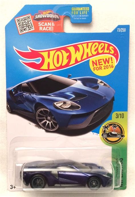 Buy Hot Wheels 2016 HW Exotics 17 Ford GT 73 250 Blue Super Treasure Hunt Online At