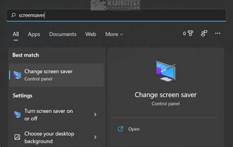 How to Use Screensavers in Windows 11 - MajorGeeks