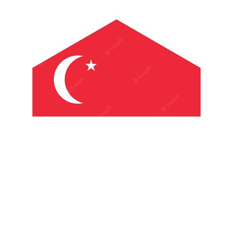 Premium Vector | A red flag with the shape of a crescent and the word ...