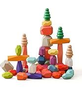 Amazon Promise Babe 積み木 木製 立体ブロック 18個 カラフル 木のおもちゃ つみき 知育玩具 赤ちゃん 早期開発 指先訓練 誕生日プレゼント ギフト 出産祝い