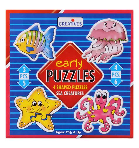 Creative's - Early Puzzles - 4 Shaped Puzzles Sea Creatures Online ...