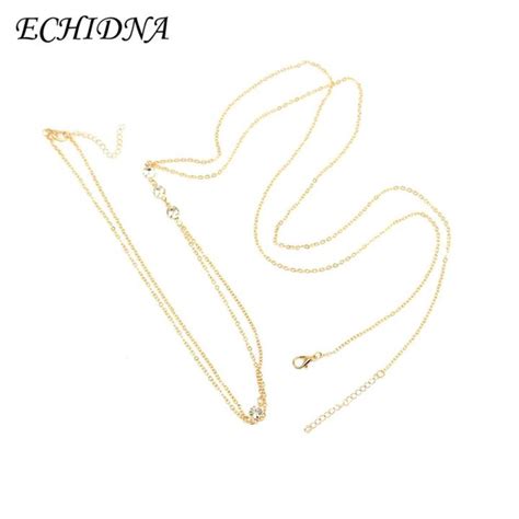 ECHIDNA Chest Chain Lady Cross Bikini Belly Chain Body Jewelry Daraz Pk