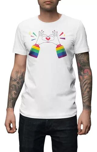 Playera Lgbt Orgullo Gay Pride Manos Coraz N Hombre Y Mujer Meses Sin Inter S
