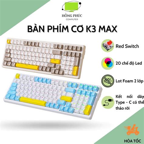 B N Ph M C Gaming Ziyou K Max Red Switch Led Ch Hot Swap D Nh Cho Laptop Pc Macbook