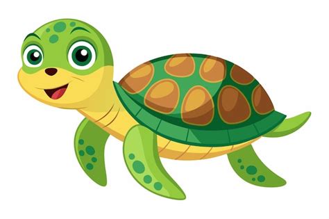 Funny Sea Turtle Vector Illustration Cartoons Clipart And Line Art