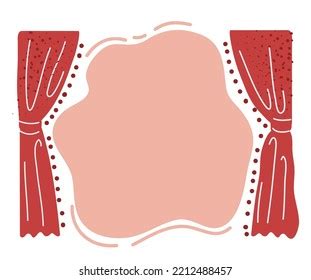 Cartoon Vector Illustration Red Curtains Copyspace Stock Vector (Royalty Free) 2212488457 ...