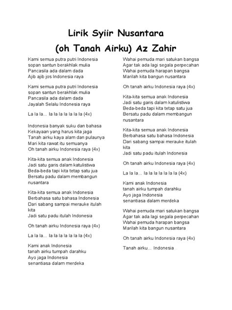 liriknusantaraindonesiaraya