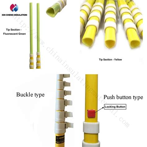 Triangle Hot Stick Telescopic For Cutout Fuse Surge Arrester Hv Telescopic Insulation Operating