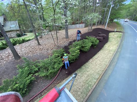 Yards Of Premium Brown Mulch Blown In At Residence In Roswell