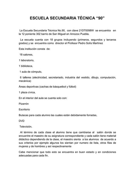 Escuela Secundaria Tecnica 90 Pdf