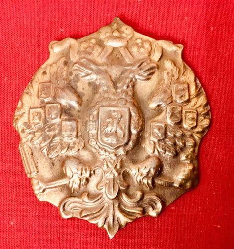 Imperial Russian Military Badge Double Headed Eagle Romanov Catawiki