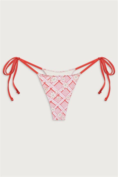 Frankies Bikinis Bikinis Women Divine Skimpy Floral Bikini Bottom Red Rover Warren James
