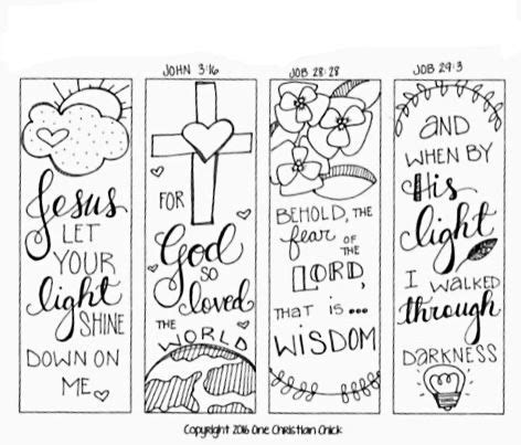 Free Printable Bible Verse Bookmarks To Color Prntbl