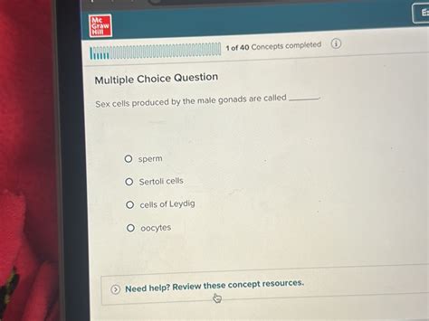 Multiple Choice Question Sex Cells Produced StudyX