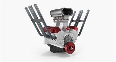 Hot rod v8 engine 3D model - TurboSquid 1300236